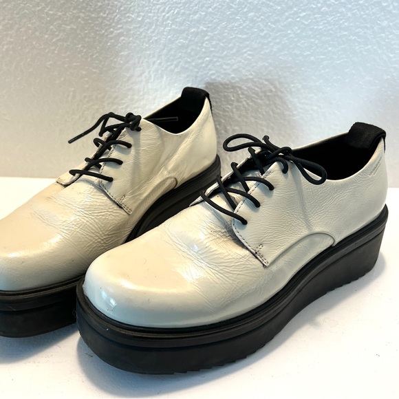 Vagabond Tara Platform Derby Off White &Black Size 39 - US size 9 - Picture 1 of 13